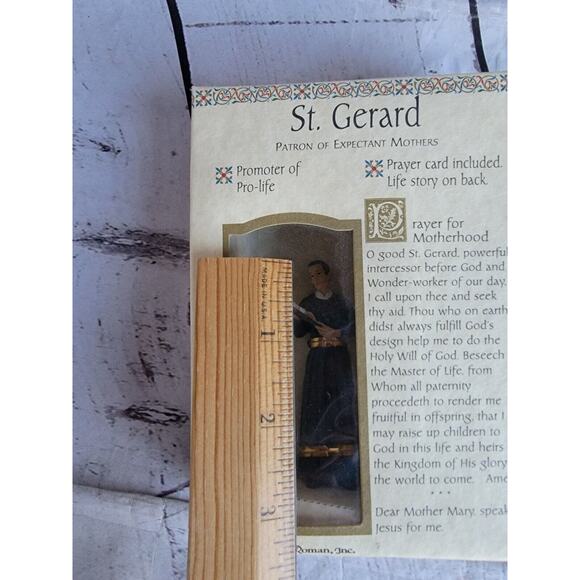 St. Gerard 3.5” Figurine: Patron of Expectant Mothers: Includes Prayer Card NEW - Picture 4 of 5